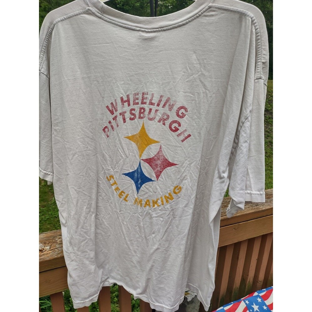 Wheeling Pittsburgh Steel Shirt 90s vintage T-shirt Steelers 3xl Steelworker